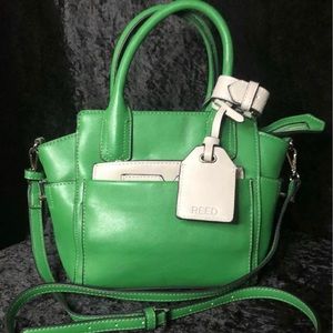 Reed Krakoff Small Atlantique Handbag Crossbody Satchel & Wallet Set - GREEN